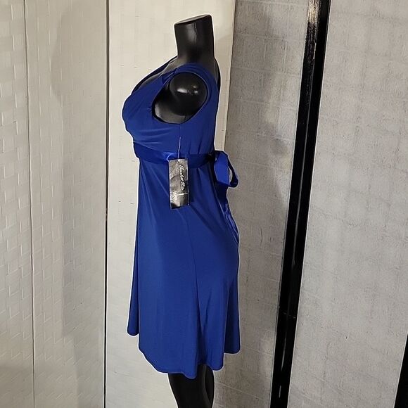 BRAND NEW SCARLETT NITE SLEEVELESS V-NECK TIE BACK WOMEN"S DRESS - Picture 8 of 14